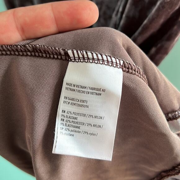 American Eagle AE Crushed Velvet Ruffle Mini Dress - Picture 12 of 13